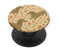 Wiener Dogs Flowers Cute Sausage Dogs Bassotto PopSockets PopGrip Adesivo