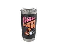 Wienerdog Dachshund Teckel cane e una tazza di caffè mattina Bicchiere termico in acciaio inox doppia parete