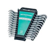 WIESEMANN 1893 Set di chiavi a cricchetto da 12 pezzi 8-19 mm con 72 denti acciaio Q-30 cromato I con supporto I 81567