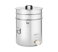 Wiesenfield Maturatore per miele - 30 L - Con setaccio, coperchio e rubinetto di imbottigliamento - Acciaio inox WIE-HT-30