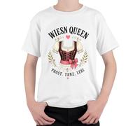 Wiesn Queen Prost Dance Love Dirndl - Maglietta per bambini, bianco, 128