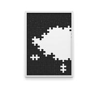 WIETRE Cornice per puzzle 50x70 cm adatta per Ravensburger 1000 (bianco) Cornice in alluminio