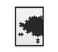 WIETRE Cornice puzzle 98 x 75 cm adatta per Ravensburger 2000 telaio in alluminio (nero)
