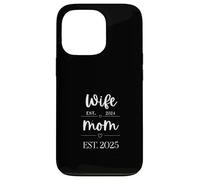 Wife Est 2024 Mom Est New Mom Pregnancy Reveal Just Married Custodia per iPhone 13 Pro