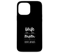 Wife Est 2024 Mom Est New Mom Pregnancy Reveal Just Married Custodia per iPhone 13 Pro Max