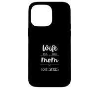 Wife Est 2024 Mom Est New Mom Pregnancy Reveal Just Married Custodia per iPhone 14 Pro Max