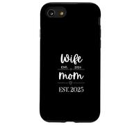 Wife Est 2024 Mom Est New Mom Pregnancy Reveal Just Married Custodia per iPhone SE (2020) / 7 / 8
