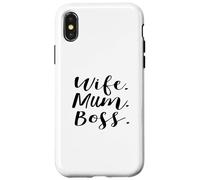 Wife Mum Boss' T-Shirt | Funny Mum, Mummy Custodia per iPhone X/XS
