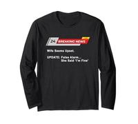 Wife Seems Upset! Update: False Alarm, She Said 'I'm Fine'. Maglia a Manica