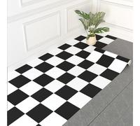 WIFEA Rotolo di pavimenti in vinile autoadesivo, 59,9 x 299,7 cm/19 mq, resistente all'usura e impermeabile, pavimenti in vinile per camera da letto, soggiorno, ufficio, balcone, nero e bianco