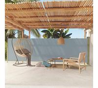 WIFESE 160x600 cm Paravento Avvolgibile Esterno Retrattile Paravento Laterale Pannelli Laterali Tenda Laterale Anti UV per Patio e Balcone Grigio Tessuto Chiusura Automatica