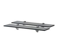 WIFESE 2 ripiani sospesi, 50 x 10 x 0,8 cm, in vetro di sicurezza temperato di zinco