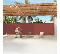WIFESE 200x1200 cm Tenda Laterale Avvolgibile Retrattile Separe Divisorio Esterno Tende da Esterno Tenda a Rullo per Esterno per Patio Marrone Tessuto Avvolgimento Automatico