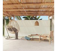 WIFESE 200x500 cm Paravento Avvolgibile Esterno Retrattile Tenda Laterale Tenda da Terrazza Tenda da Giardino Anti UV per Patio e Balcone Crema Impermeabile Tessuto Chiusura Automatica