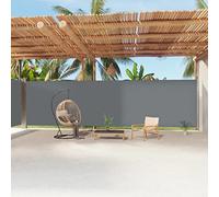WIFESE 220x1200 cm Paravento Pieghevole Retrattile Separe Divisorio Esterno per Patio Tenda a Rullo per Esterno Antracite Tessuto Tenda Laterale Avvolgibile Avvolgimento Automatico