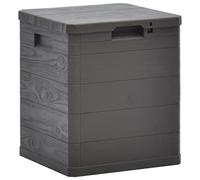 WIFESE 42,5 x 44 x 50 cm, contenitore da giardino, 90 l, contenitore per cuscini con coperchio, per esterni, scatola da giardino, con chiusura a chiave, armadietto da giardino, marrone, plastica,