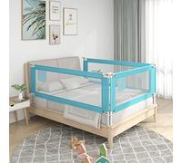 WIFESE Barriera Letto Bambini Blu 120x25 cm in Tessuto Sponda di Sicurezza Regolabile Protezione Ottimale Contro la Caduta per Letto è Adatta a Bambini di Età Compresa Tra 18 Mesi e 5 Anni