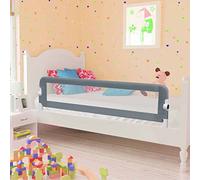 WIFESE Barriera Letto Bambini Grigio 120x42cm in Poliestere Sponde Letto di Sicurezza Pieghevole Facilità per Riporla Sponda di Sicurezza Robusta e Resistente Essere Installata Rapidamente