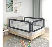 WIFESE Barriera Letto Bambini Grigio Scuro 150x25 cm in Tessuto Sponda di Sicurezza Regolabile Protezione Ottimale Contro la Caduta per Letto è Adatta a Bambini di Età Compresa Tra 18 Mesi e 5 Anni