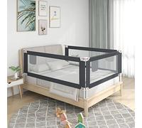 WIFESE Barriera Letto Bambini Grigio Scuro 160x25 cm in Tessuto Sponda di Sicurezza Regolabile Protezione Ottimale Contro la Caduta per Letto è Adatta a Bambini di Età Compresa Tra 18 Mesi e 5 Anni