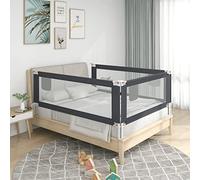WIFESE Barriera Letto Bambini Grigio Scuro 200x25 cm in Tessuto Sponda di Sicurezza Regolabile Protezione Ottimale Contro la Caduta per Letto è Adatta a Bambini di Età Compresa Tra 18 Mesi e 5 Anni