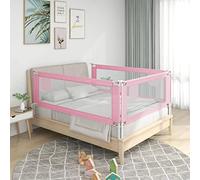WIFESE Barriera Letto Bambini Rosa 100x25 cm in Tessuto Sponda di Sicurezza Regolabile Protezione Ottimale Contro la Caduta per Letto è Adatta a Bambini di Età Compresa Tra 18 Mesi e 5 Anni