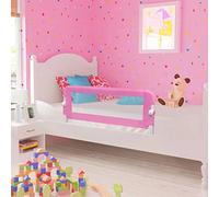WIFESE Barriera Letto Bambini Rosa 120x42cm in Poliestere Sponde Letto di Sicurezza Pieghevole Facilità per Riporla Sponda di Sicurezza Robusta e Resistente Essere Installata Rapidamente