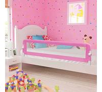 WIFESE Barriera Letto Bambini Rosa 180x42cm in Poliestere Sponde Letto di Sicurezza Pieghevole Facilità per Riporla Sponda di Sicurezza Robusta e Resistente Essere Installata Rapidamente