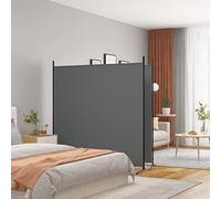 WIFESE Paravento a 2 Pannelli Antracite 348x180 cm Tessuto Separe Divisorio Interno Schermo per la Privacy Facile da Montare Pannello Camera da Letto Ufficio Soggiorno Area Privata