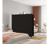 WIFESE Paravento a 2 Pannelli Nero 348x180 cm in Tessuto Separe Divisorio Interno Schermo per la Privacy Facile da Montare Pannello Camera da Letto Ufficio Soggiorno Area Privata