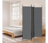 WIFESE Paravento a 3 Pannelli Antracite 150x200 cm in Tessuto Divisore per Ambienti Spazio Privato Proteggere Privacy Parete di Fondo Paravento Separe Camera da Letto Ufficio Facile da Riporre