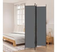 WIFESE Paravento a 3 Pannelli Antracite 150x220 cm in Tessuto Divisore per Ambienti Spazio Privato Proteggere Privacy Parete di Fondo Paravento Separe Camera da Letto Ufficio Facile da Riporre