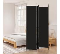 WIFESE Paravento a 3 Pannelli Nero 150x220 cm in Tessuto Divisore per Ambienti Spazio Privato Proteggere Privacy Parete di Fondo Paravento Separe Camera da Letto Ufficio Facile da Riporre