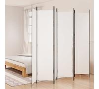 WIFESE Paravento a 4 Pannelli Bianco 300x220 cm in Tessuto Divisore per Ambienti Spazio Privato Proteggere Privacy Parete di Fondo Paravento Separe Camera da Letto Ufficio Facile da Riporre