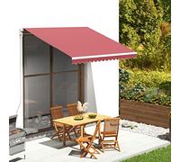 WIFESE Tenda da Sole Copertura di Ricambio Parasole da Giardino per Patio Terrazza o Giardino Resistente ai Raggi UV e Anti-sbiadimento Rosso Borgogna 280x245 cm