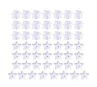 Wiffe 50 tappi trasparenti per orecchini, a forma di stella/cuore | Tappi trasparenti per orecchini, in silicone, accessori per gioielli, parte, adatti per orecchini