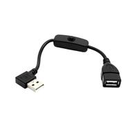 Wiffe Cavo adattatore a gomito USB per trasferimento dati, piega a sinistra | Inline Button Cutoff, maschio a cavo di prolunga femmina per instradamento console veicolo compatto