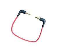 Wiffe Cavo da 3,5 mm per microfono RODE SC7 | Terminali TRS maschio-maschio a 90 gradi, 19 cm / 7,5 pollici cavo rosso in layout di collegamento compatto nelle vicinanze