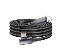 Wiffe Cavo da tipo C a tipo C 100 W ad alimentazione rapida, tipo c da | Cavo in nylon intrecciato ad angolo di 90 gradi verso il basso, per cellulari, tablet, batterie, computer portatili