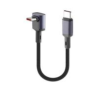 Wiffe Cavo da tipo C a Tipo C 100W Fast Power, Tipo C curva a I 50CM | Cavo in nylon intrecciato ad angolo di 90 gradi verso il basso, per cellulari, tablet, batterie, computer portatili
