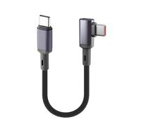 Wiffe Cavo da tipo C a Tipo C 100W Fast Power, Tipo c lasciato a I 50CM | Cavo in nylon intrecciato ad angolo di 90 gradi verso il basso, per cellulari, tablet, batterie, computer portatili