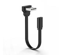 Wiffe Cavo di conversione da tipo C a USB 2.0 piatto, piegato verso il | Il sottile filo in silicone supporta la ricarica 2A e il trasferimento dati per spazi ristretti, per aree compatte