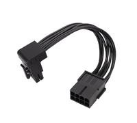 Wiffe Cavo di prolunga PCIe a 8 pin per GPU, con curvatura positiva, 0,3 m | Connettore da 18 AWG a 90 gradi per custodie desktop interne al pannello laterale