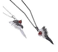 Wiffe Collana con ciondolo a forma cuore con angelo e demone Gioielli simbolici per coppie o migliore Collana con del diavolo angelico