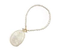 Wiffe Collana di mare con conchiglie naturali esagerate patchwork collana di mare sulla catena del collo di vacanza gioielli pezzo audace gioielli da spiaggia dichiarazione, One Size, come descritto