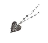 Wiffe Collana in lega alla con disegni stelle e cuori per abiti casual o formali Collana con stelle minimaliste