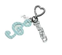 Wiffe Funk - Portachiavi a forma di nota musicale con stella, decorazione stravagante, per ragazze e adolescenti, portachiavi alla moda, Blu, Taglia unica