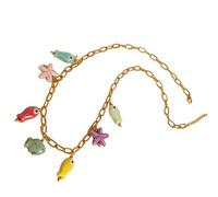 Wiffe Perline in ceramica color dopamina con lunga durata, collana | Donne che amano le dichiarazioni di moda e il colore elegante aggiungendo fascino abiti eleganti personalità unica