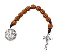Wiffe Perline preghiera del rosario con crocifisso design Benedict per la devozione spirituale Rosario religioso dimensioni portatili