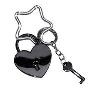 Wiffe Portachiavi per borsa alla a forma cuore con ciondolo per borsa dal design unico con gancio a stella, perfetto per l ' uso quotidiano, ciondolo con lucchetto a cuore grandi dimensioni